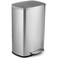 Silver 13.2 Gallon Stainless Steel Trash Can With Pedal And Lid